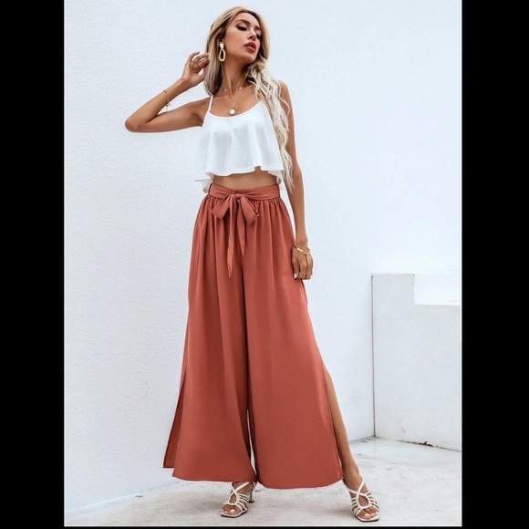 Crop Cami Top & Split-Thigh Pants - Picture 4 of 6